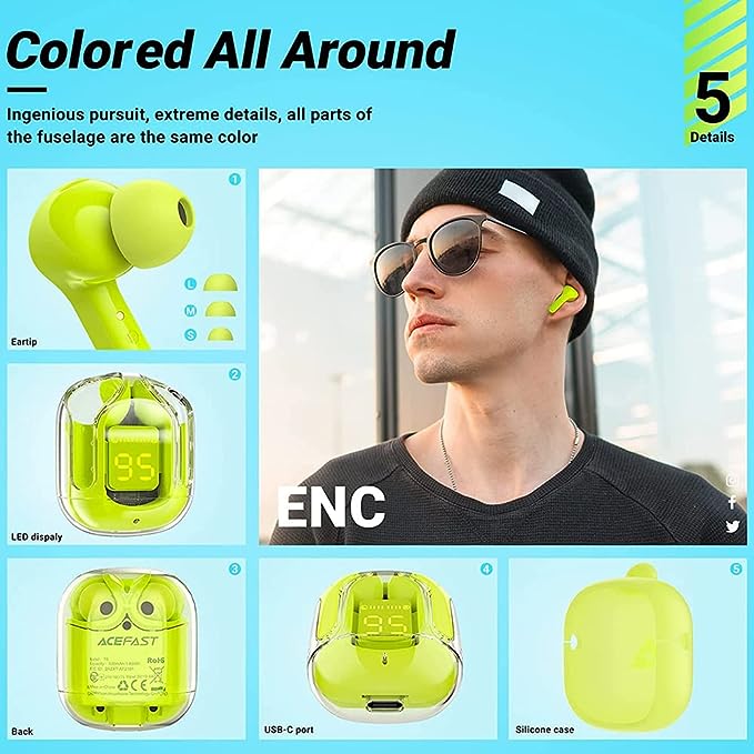 Air 31 Earbuds Touch Sports Waterproof V5.3 Acefast